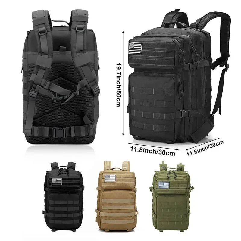 Rucksack Military Style - 2Q-50L タクティカルバックパックメンズトラベル大容量リュックサック男性防水アウトドア 1 スポーツ多機能バッグ