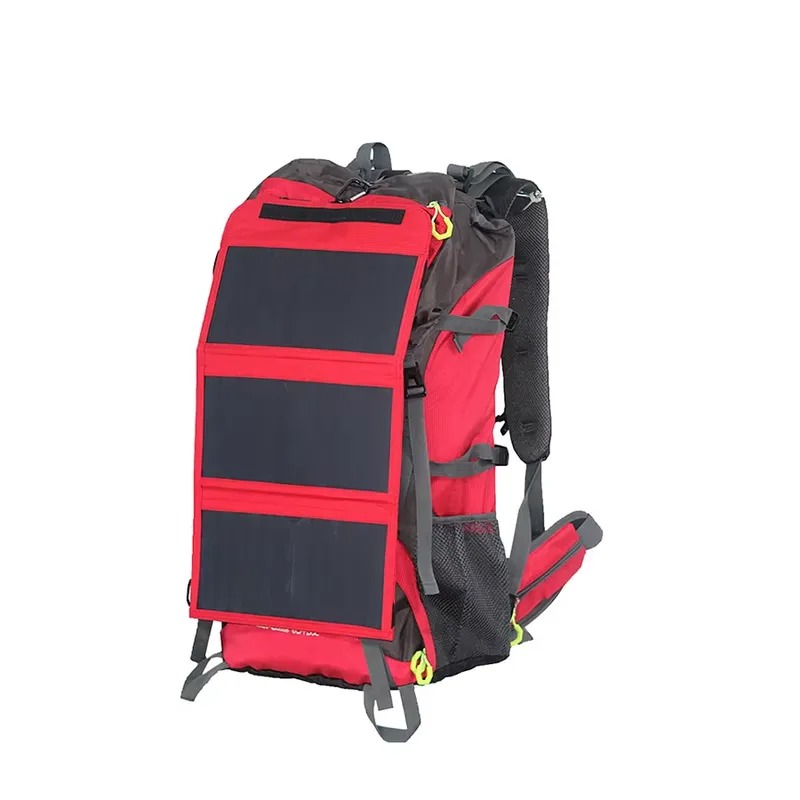 Hiking Backpack Waterproof - 2026カスタムソーラーパネルバックパック スマート68L 20W 6V USB 防水コンピューターラップトップバッグ