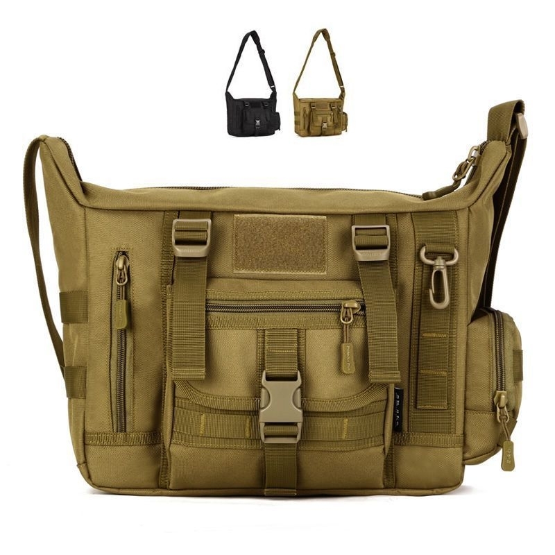 Rucksack Military Style - 14 インチのラップトップショルダーバッグ男性スポーツバッグ男軍事戦術シングルバックパックメンズ A4 ドキュメントモールメッセンジャーショルダーバッグ