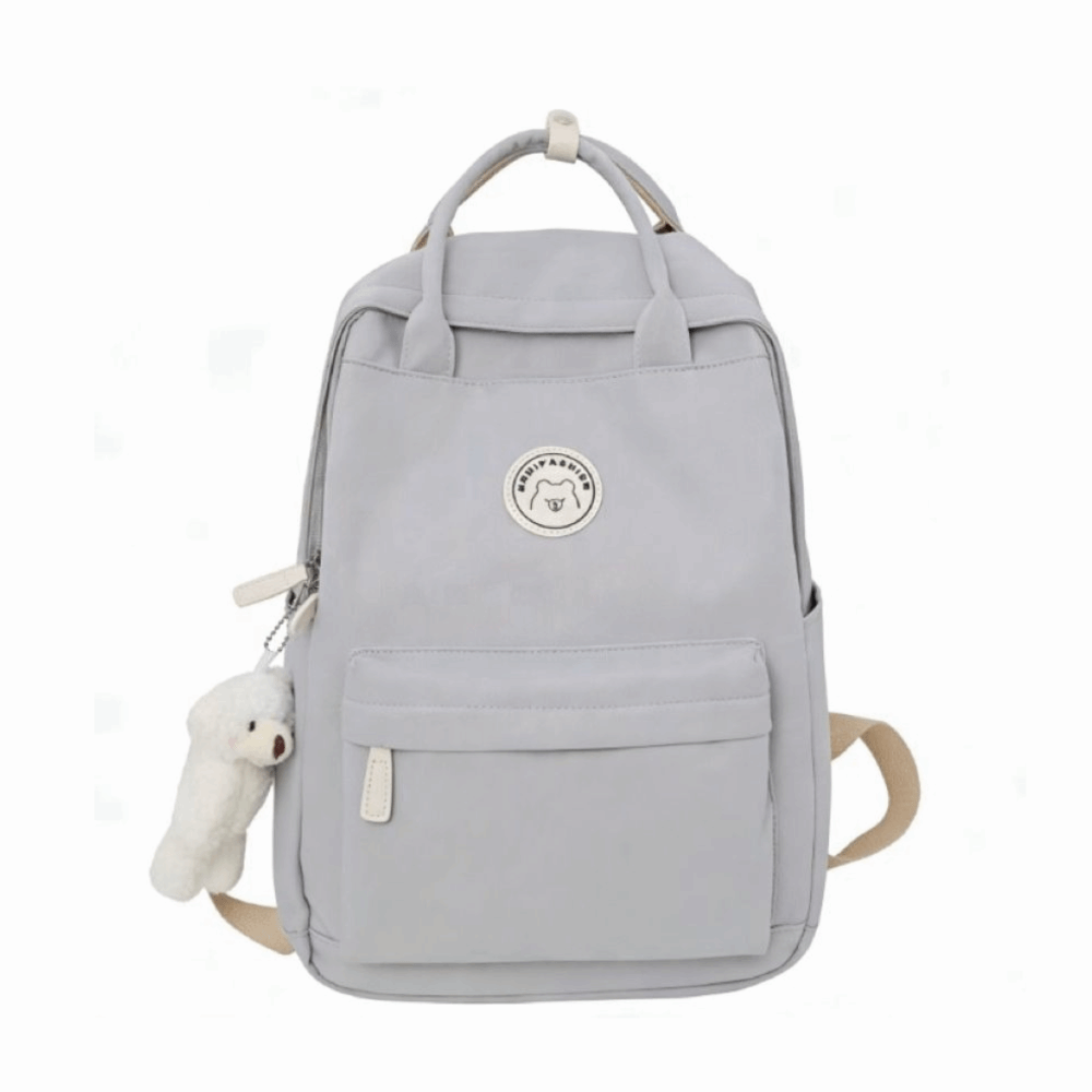 固体大容量学生バックパックジッパーナイロンアカデミーガールズ - School Backpack Teen のレビューと価格