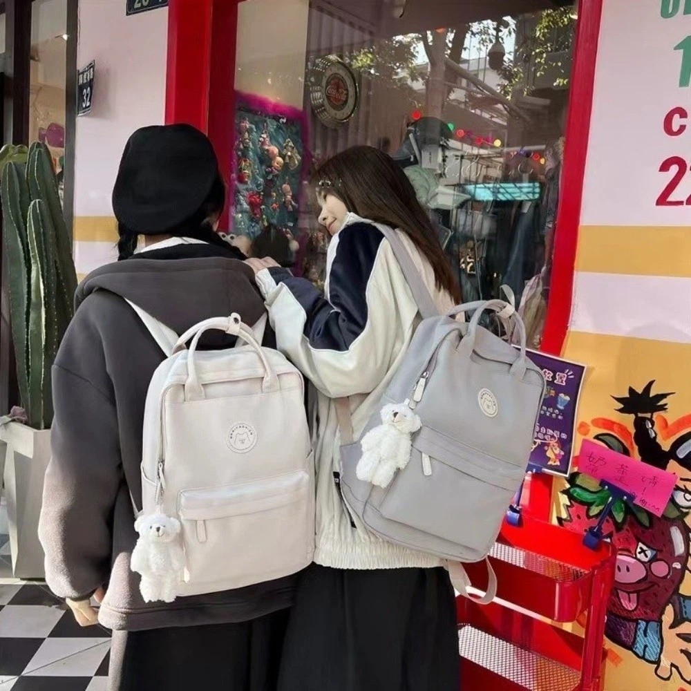 固体大容量学生バックパックジッパーナイロンアカデミーガールズ - School Backpack Teen のレビューと価格