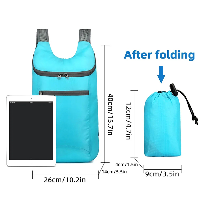 男性と女性のための防水折りたたみ式バックパック,大容量,キャ - Foldable Backpack Small のレビューと価格