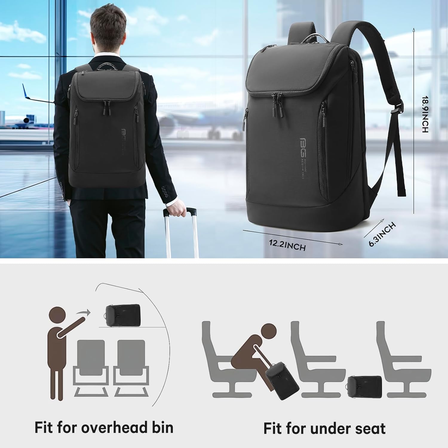 BANGE 新しいカジュアルナイロンソフト抗シワ男性バックパ - Laptop Backpack 15.6 のレビューと価格