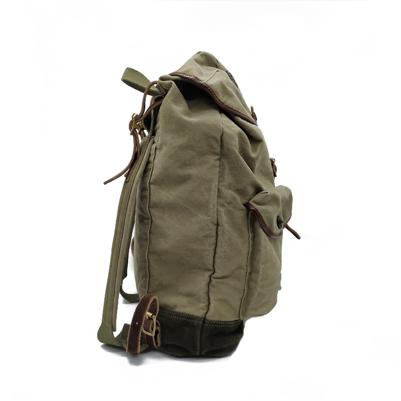 レトロアメリカン高密度キャンバスアウトドアクライミングバック - Canvas Backpack Casual のレビューと価格