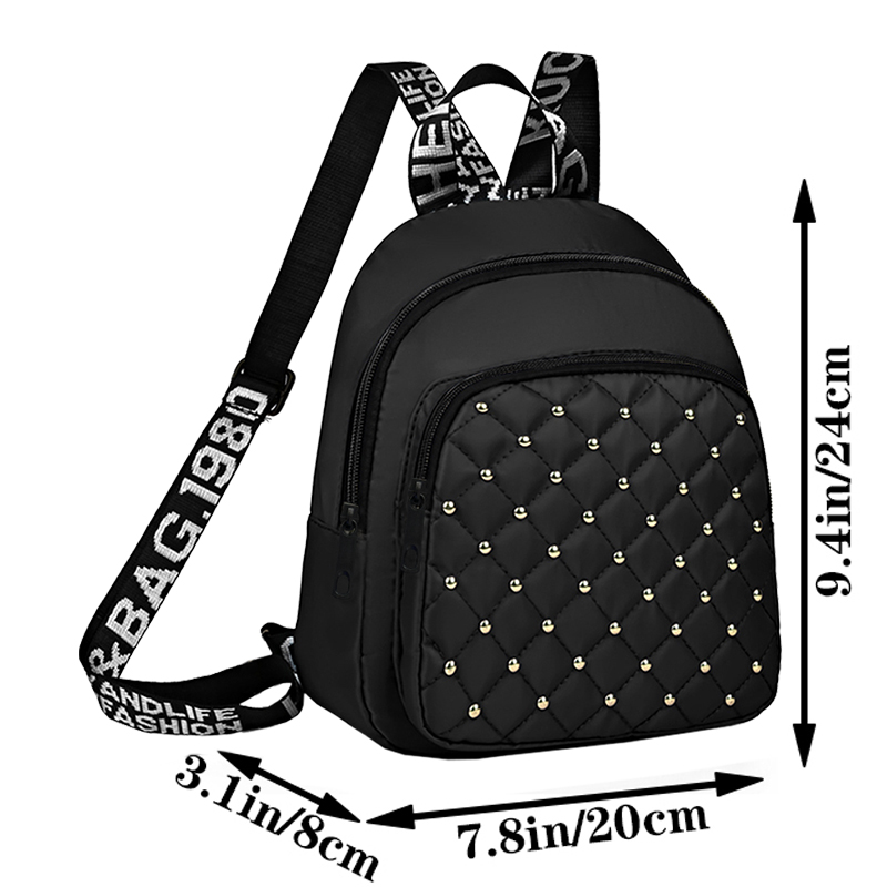 シックでスタイリッシュなスタッズ付きバックパック、マルチカラ - Canvas Backpack Casual のレビューと価格