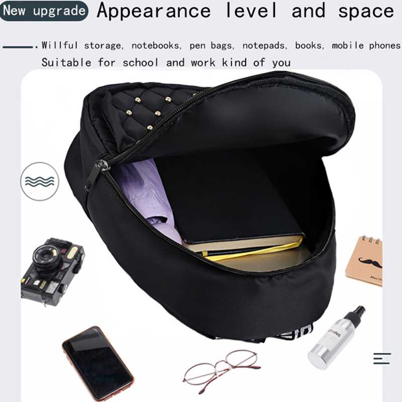 シックでスタイリッシュなスタッズ付きバックパック、マルチカラ - Canvas Backpack Casual のレビューと価格